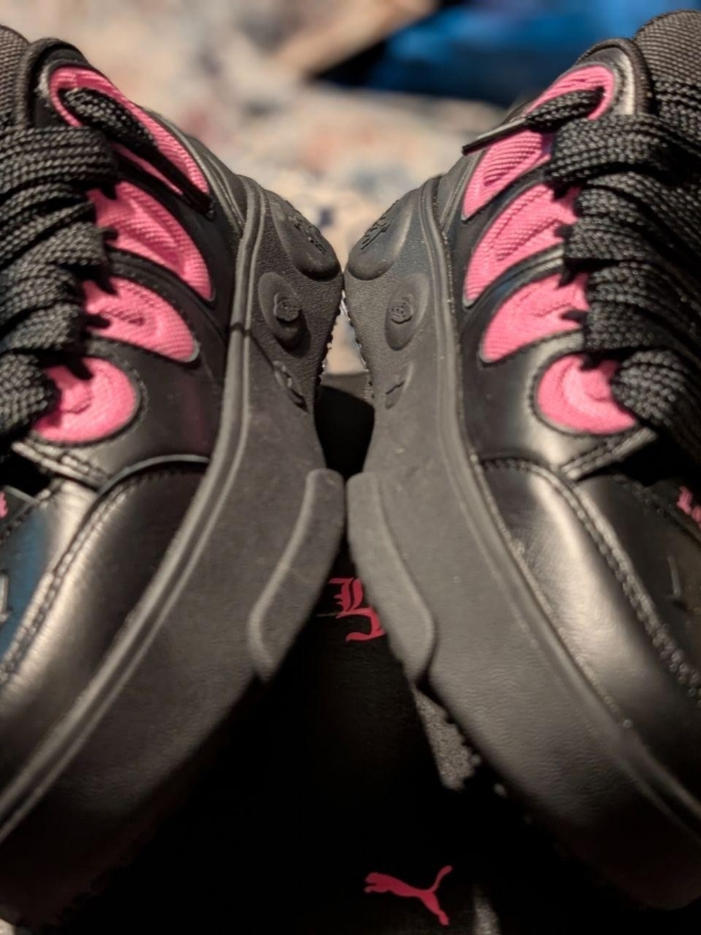 Puma LaFrance Women’s Black & Pink Chunky Low-Top Sneakers - Picture 2 of 8